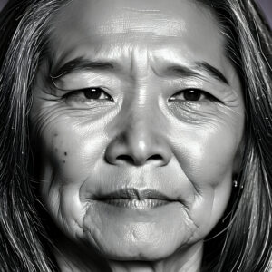 Asian business woman close up portrait